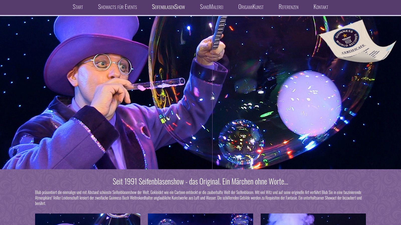 BLUBSHOW: Die internationale Bühnenshow für große Events