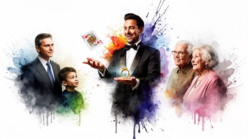 magician audience magic show